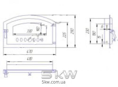 Дверца для хлебных печей SVT 424 (225/290x470)