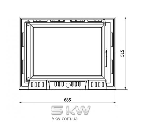Дверцы для камина Kaw-Met W6 (515x685)