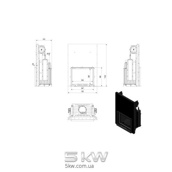 Каминная топка Kratki Maja 12 G