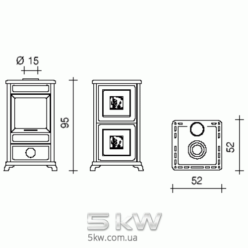 Дровяная печь с водяным контуром Edilkamin Aqua