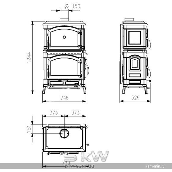 Чугунная печь с духовкой La Nordica Isotta con Forno