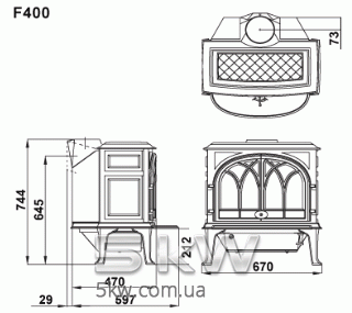 Чугунная печь Jotul F 400 BP