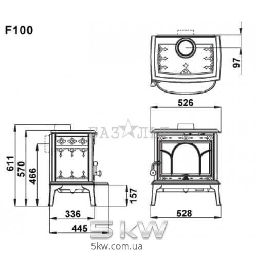 Чугунная печь Jotul F 100 IVE