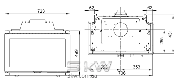 Каминная топка Jotul I 620 FR BP (правая)