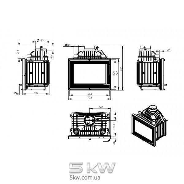 Каминная топка Nordflam LB CDP Lux (14 kw)