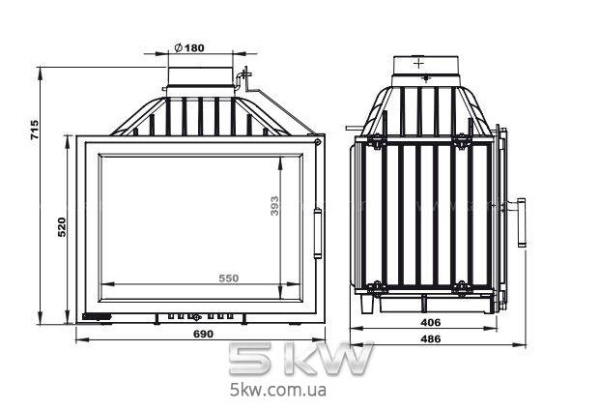 Каминная топка Nordflam Torn Lux (14 kw)