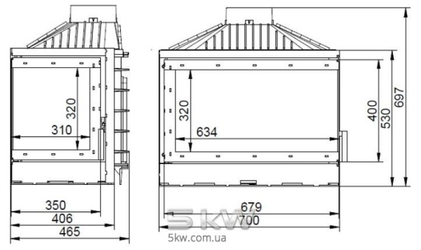 Каминная топка KFD ECO MAX 7 R (14kw)